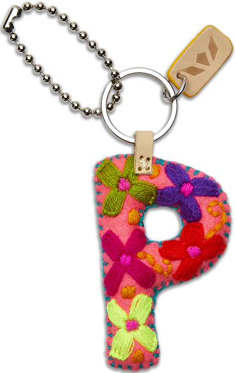 Consuela Bag Charm - Pink Felt Alphabet