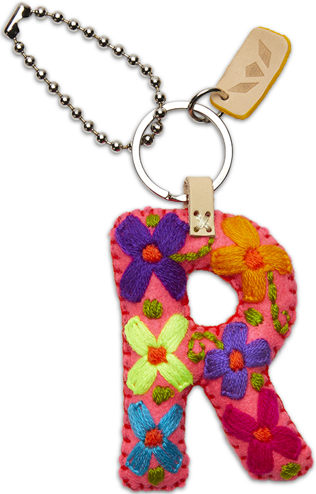Consuela Bag Charm - Pink Felt Alphabet