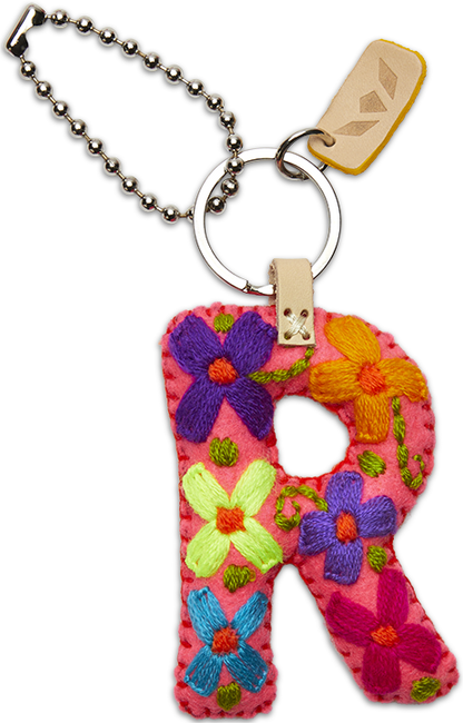 Consuela Bag Charm - Pink Felt Alphabet