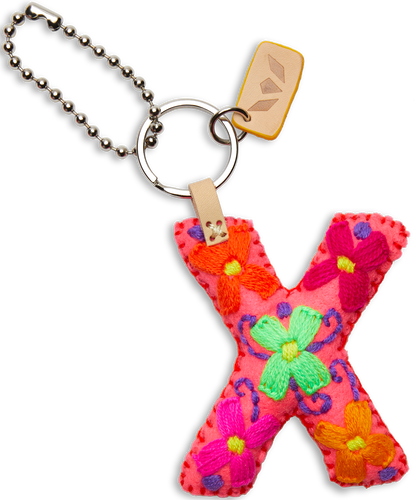 Consuela Bag Charm - Pink Felt Alphabet
