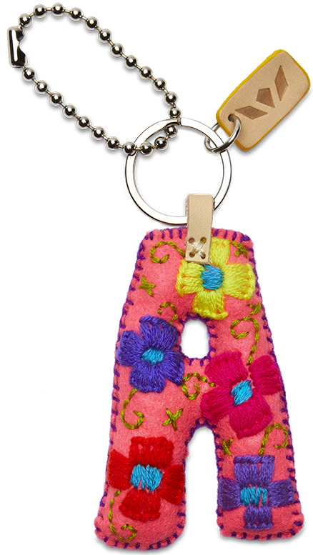 Consuela Bag Charm - Pink Felt Alphabet
