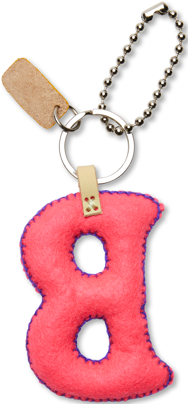 Consuela Bag Charm - Pink Felt Alphabet