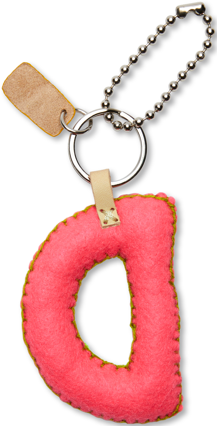 Consuela Bag Charm - Pink Felt Alphabet