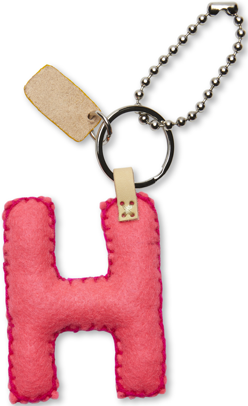 Consuela Bag Charm - Pink Felt Alphabet