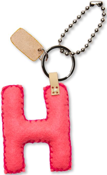 Consuela Bag Charm - Pink Felt Alphabet