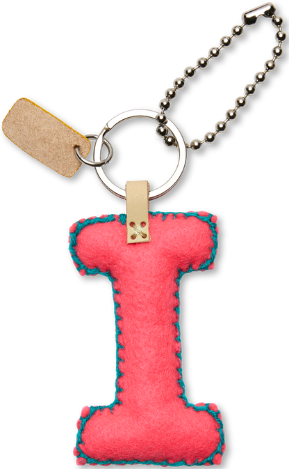 Consuela Bag Charm - Pink Felt Alphabet