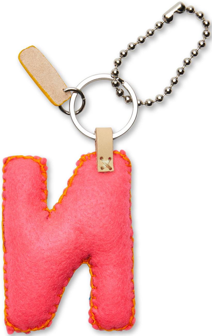 Consuela Bag Charm - Pink Felt Alphabet