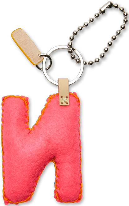 Consuela Bag Charm - Pink Felt Alphabet