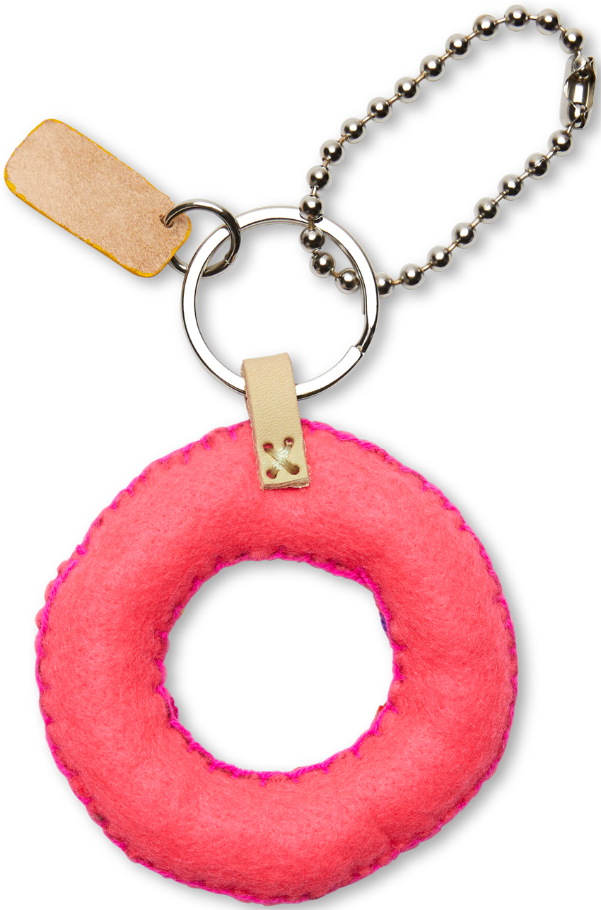 Consuela Bag Charm - Pink Felt Alphabet