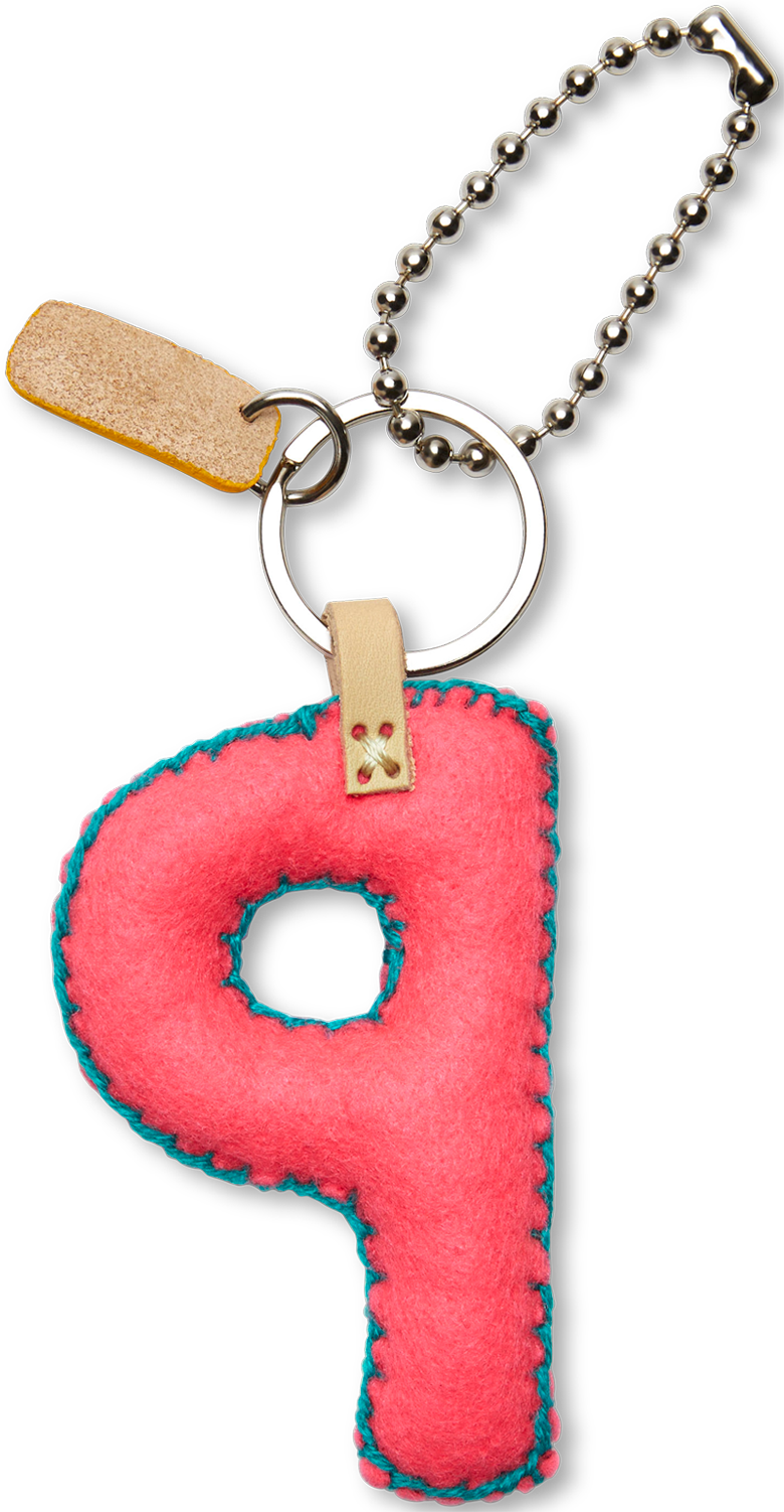 Consuela Bag Charm - Pink Felt Alphabet