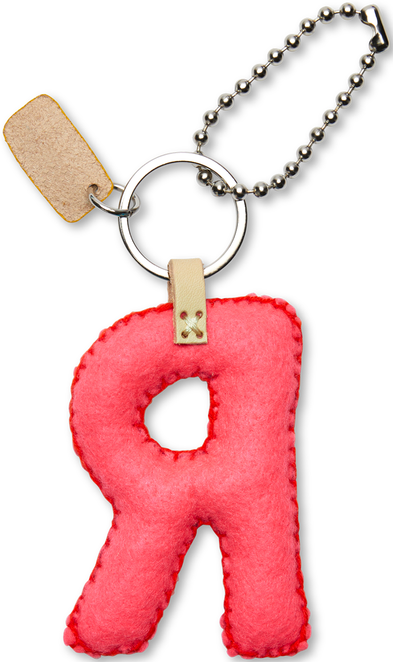 Consuela Bag Charm - Pink Felt Alphabet