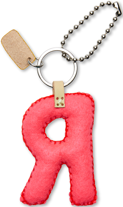 Consuela Bag Charm - Pink Felt Alphabet