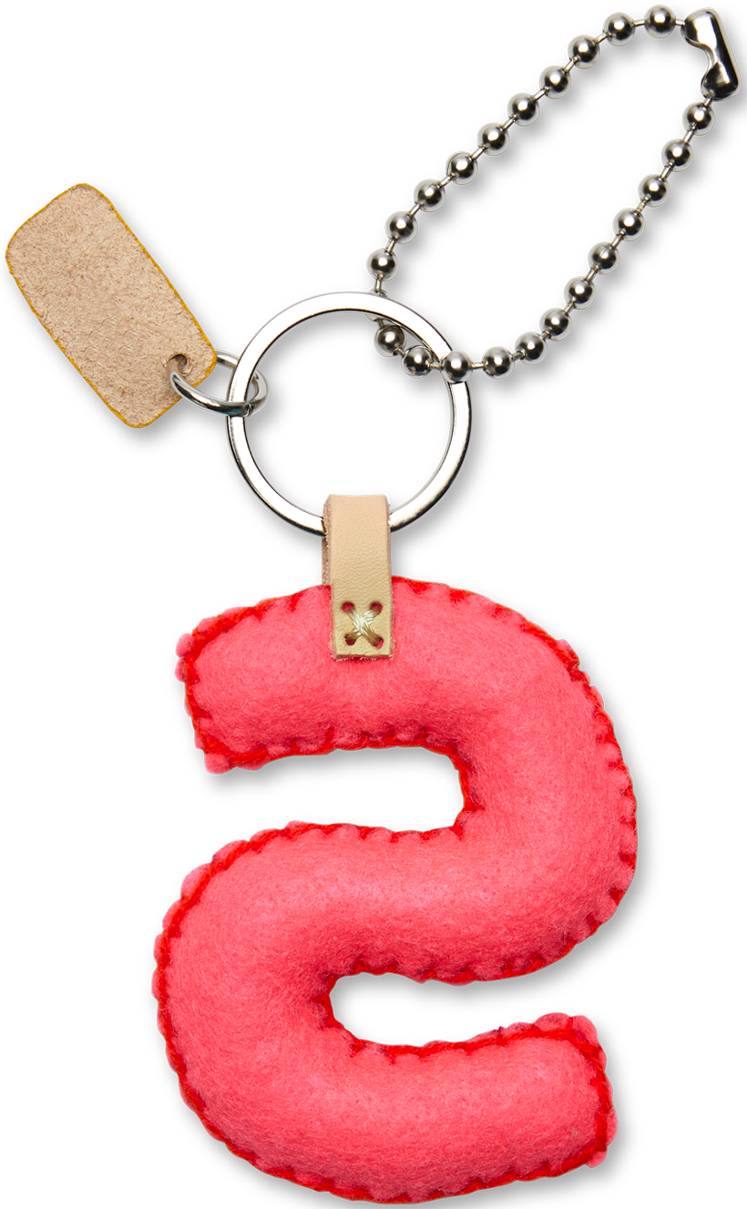 Consuela Bag Charm - Pink Felt Alphabet