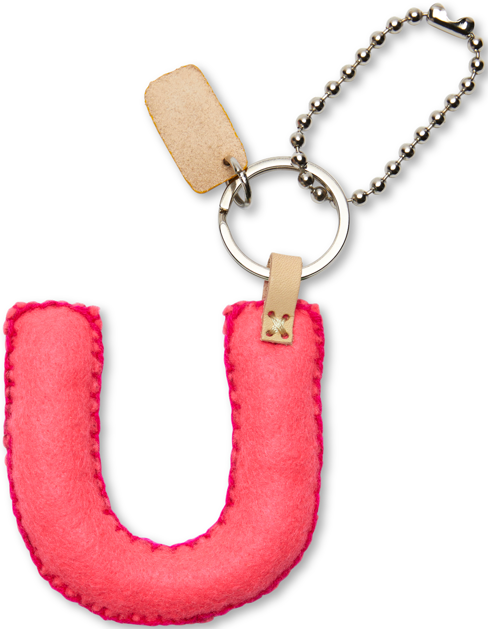 Consuela Bag Charm - Pink Felt Alphabet