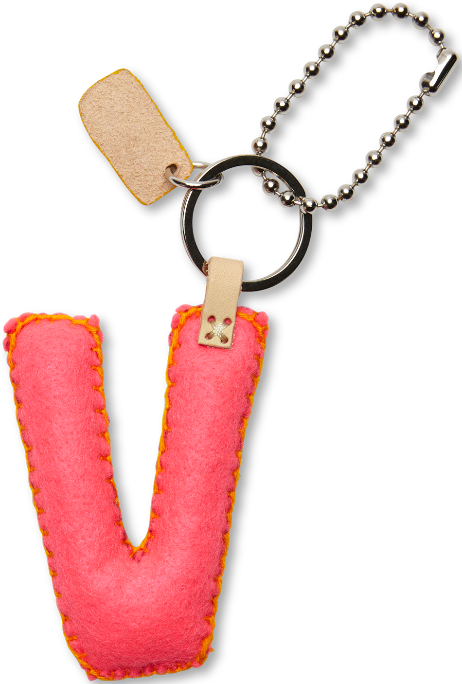 Consuela Bag Charm - Pink Felt Alphabet