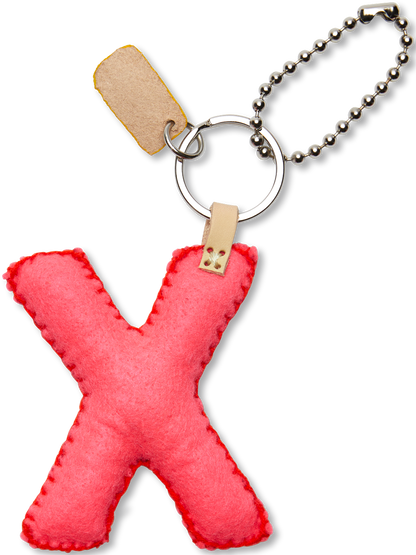 Consuela Bag Charm - Pink Felt Alphabet