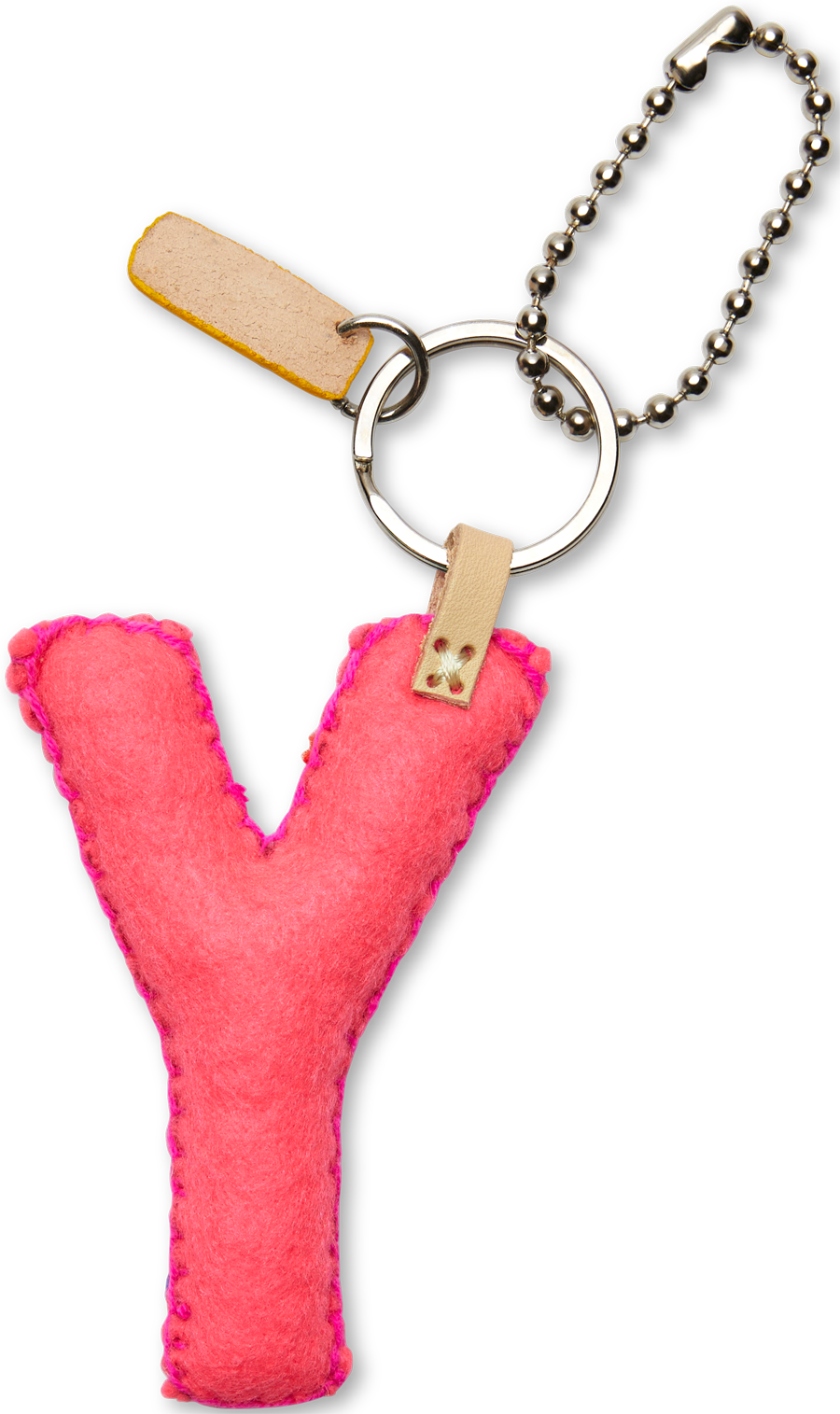 Consuela Bag Charm - Pink Felt Alphabet