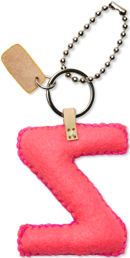 Consuela Bag Charm - Pink Felt Alphabet
