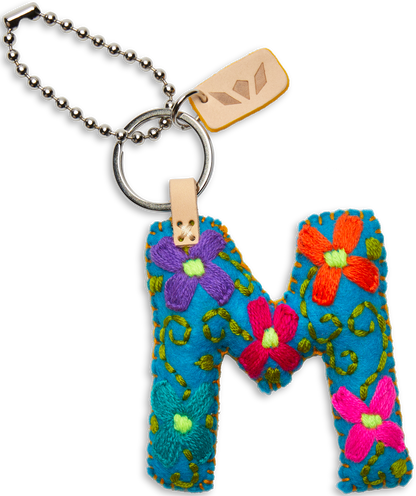 Consuela Bag Charm - Turquoise Felt Alphabet