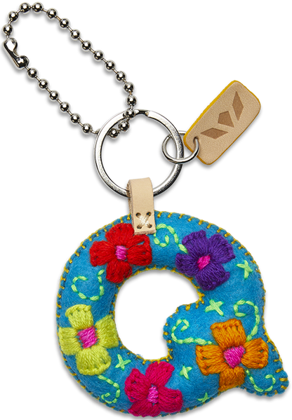Consuela Bag Charm - Turquoise Felt Alphabet