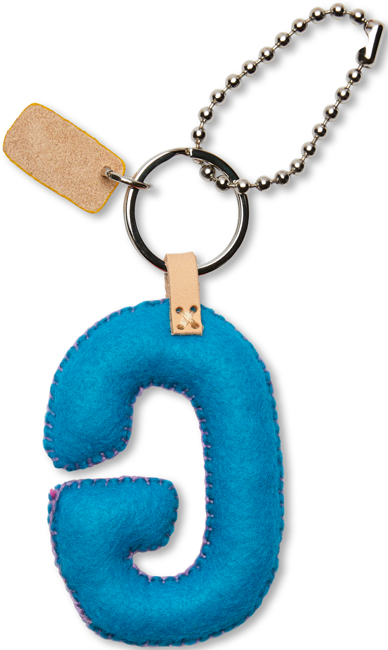 Consuela Bag Charm - Turquoise Felt Alphabet