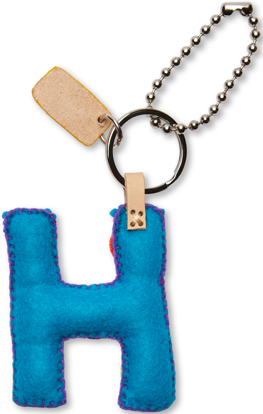 Consuela Bag Charm - Turquoise Felt Alphabet