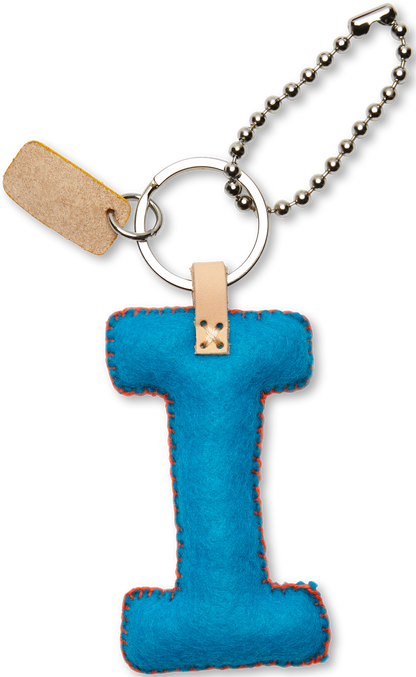 Consuela Bag Charm - Turquoise Felt Alphabet