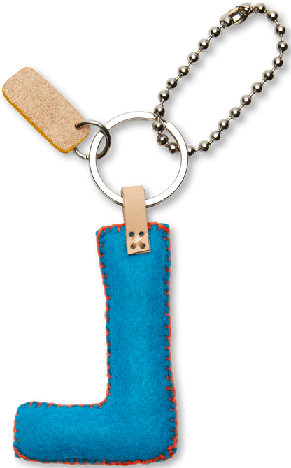 Consuela Bag Charm - Turquoise Felt Alphabet