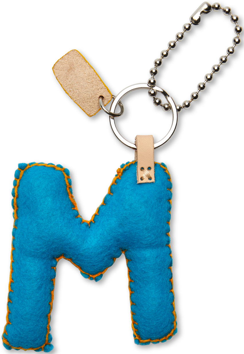 Consuela Bag Charm - Turquoise Felt Alphabet