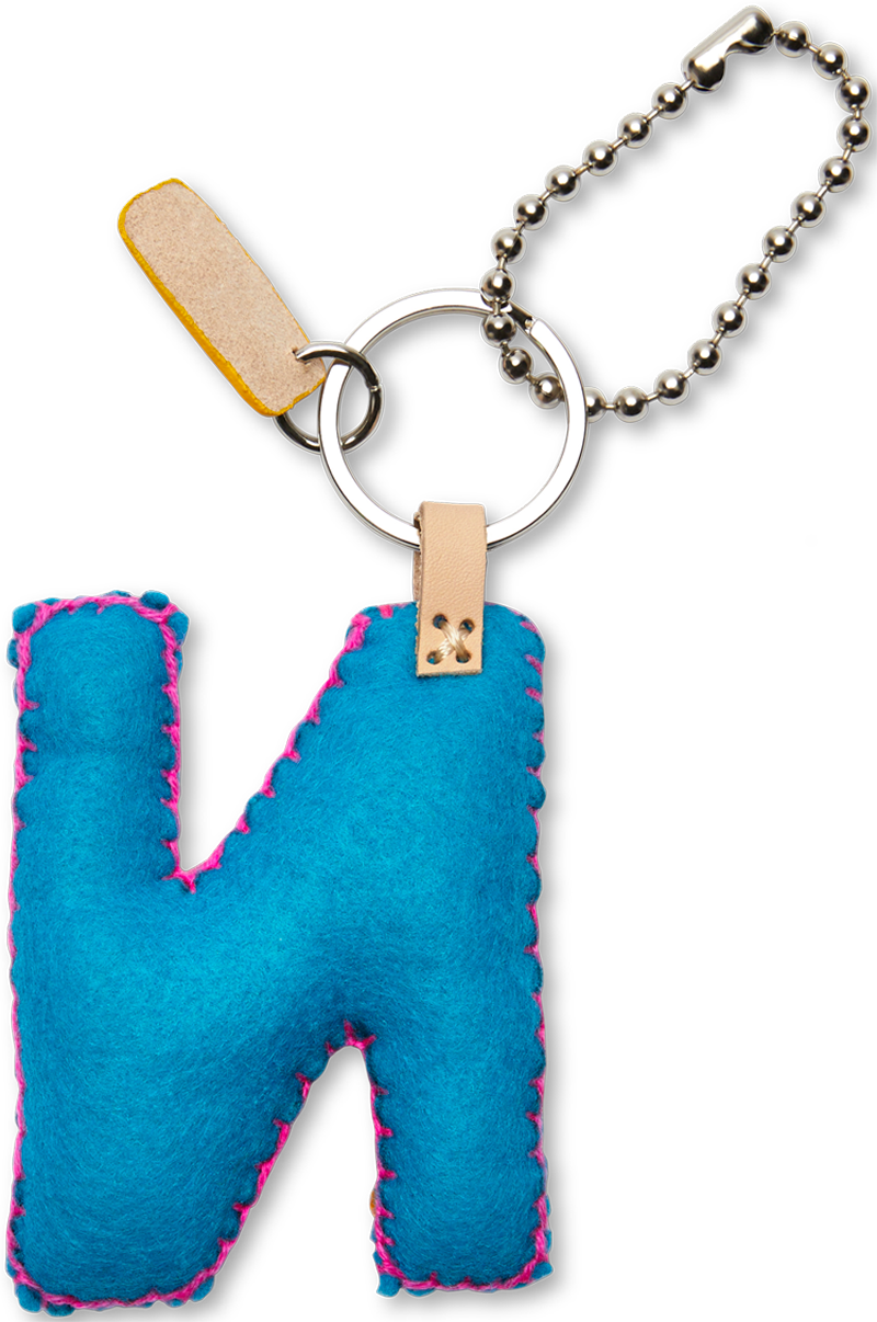 Consuela Bag Charm - Turquoise Felt Alphabet
