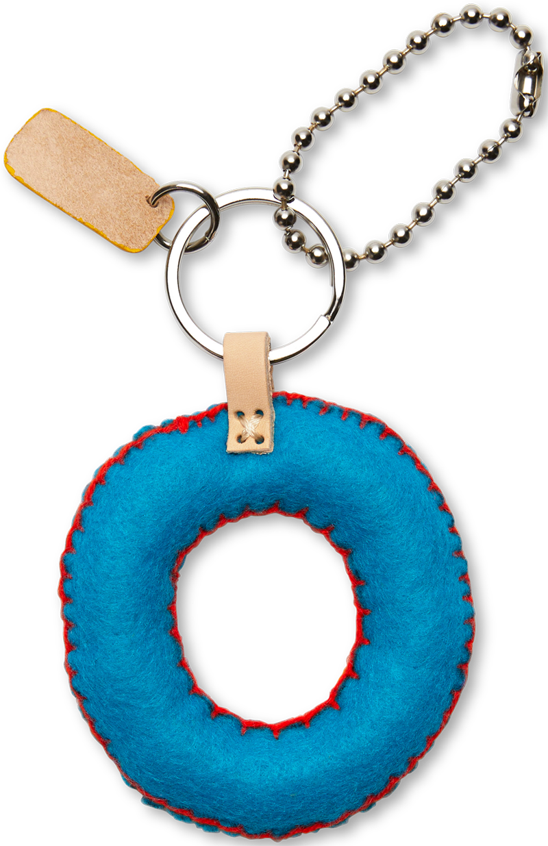 Consuela Bag Charm - Turquoise Felt Alphabet