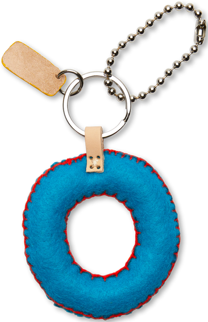 Consuela Bag Charm - Turquoise Felt Alphabet