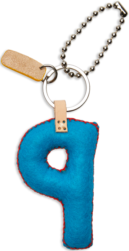 Consuela Bag Charm - Turquoise Felt Alphabet
