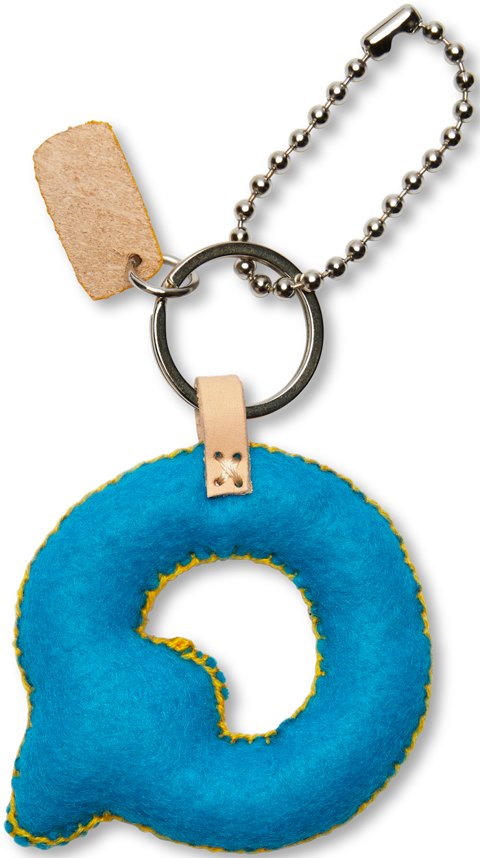 Consuela Bag Charm - Turquoise Felt Alphabet