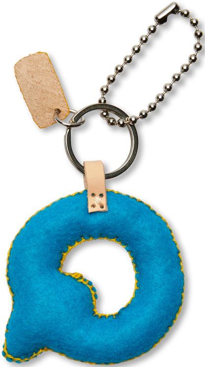 Consuela Bag Charm - Turquoise Felt Alphabet