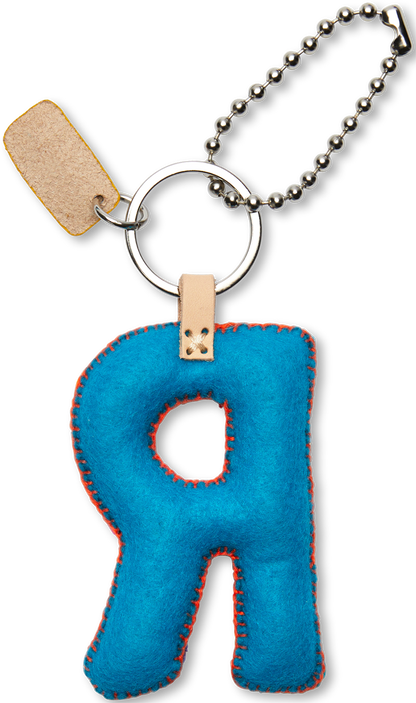 Consuela Bag Charm - Turquoise Felt Alphabet