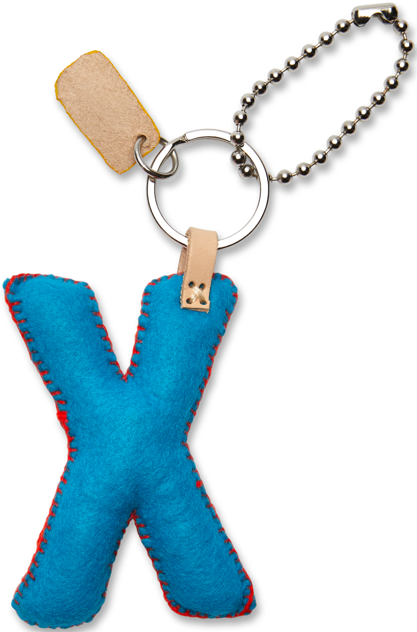 Consuela Bag Charm - Turquoise Felt Alphabet