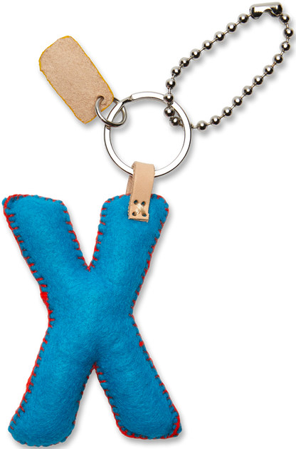 Consuela Bag Charm - Turquoise Felt Alphabet