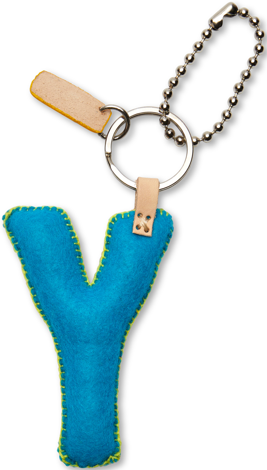 Consuela Bag Charm - Turquoise Felt Alphabet