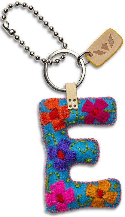 Consuela Bag Charm - Turquoise Felt Alphabet
