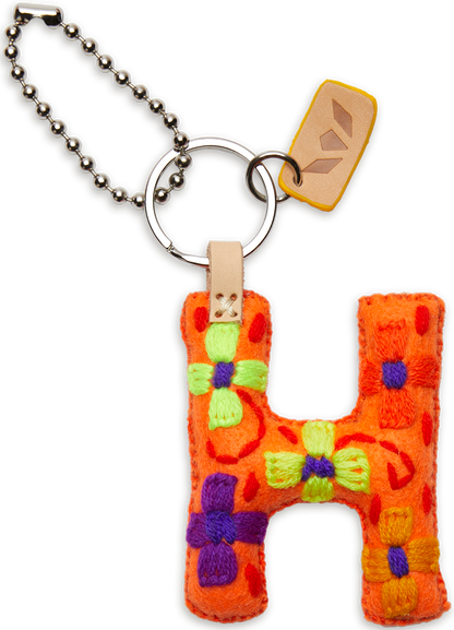 Consuela Bag Charm - Orange Felt Alphabet