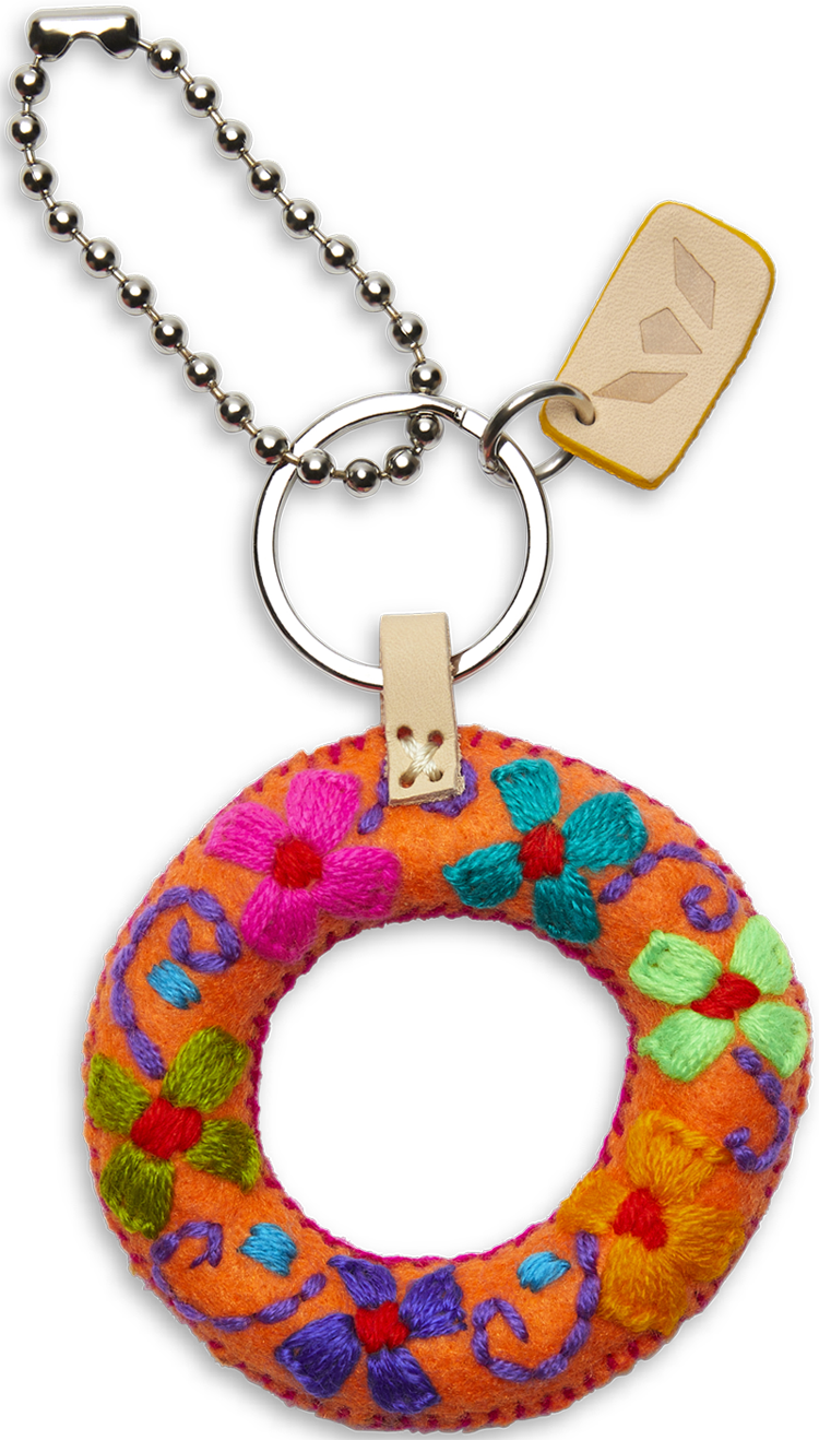 Consuela Bag Charm - Orange Felt Alphabet