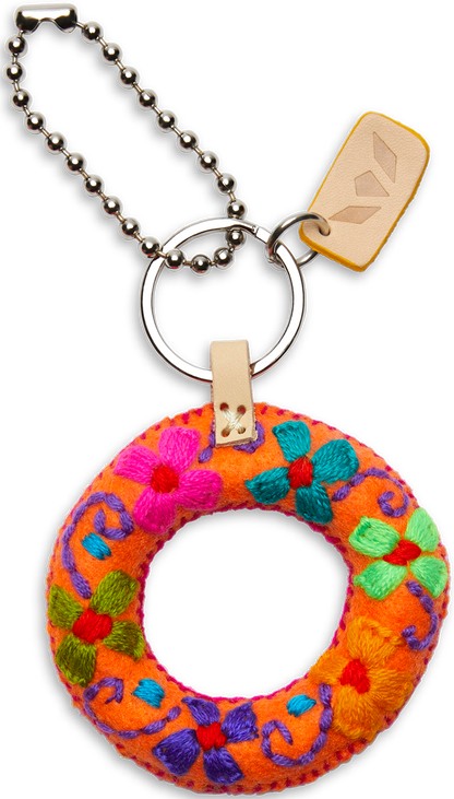 Consuela Bag Charm - Orange Felt Alphabet