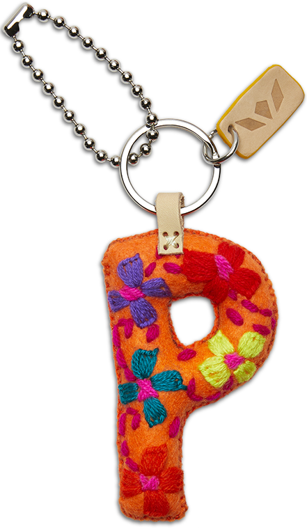 Consuela Bag Charm - Orange Felt Alphabet