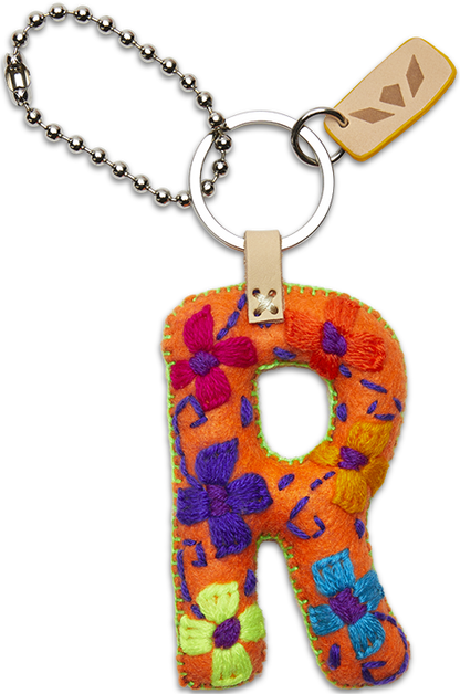 Consuela Bag Charm - Orange Felt Alphabet