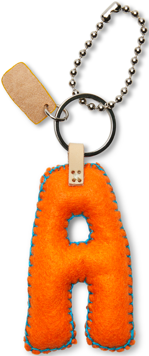 Consuela Bag Charm - Orange Felt Alphabet