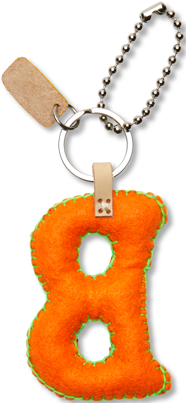 Consuela Bag Charm - Orange Felt Alphabet