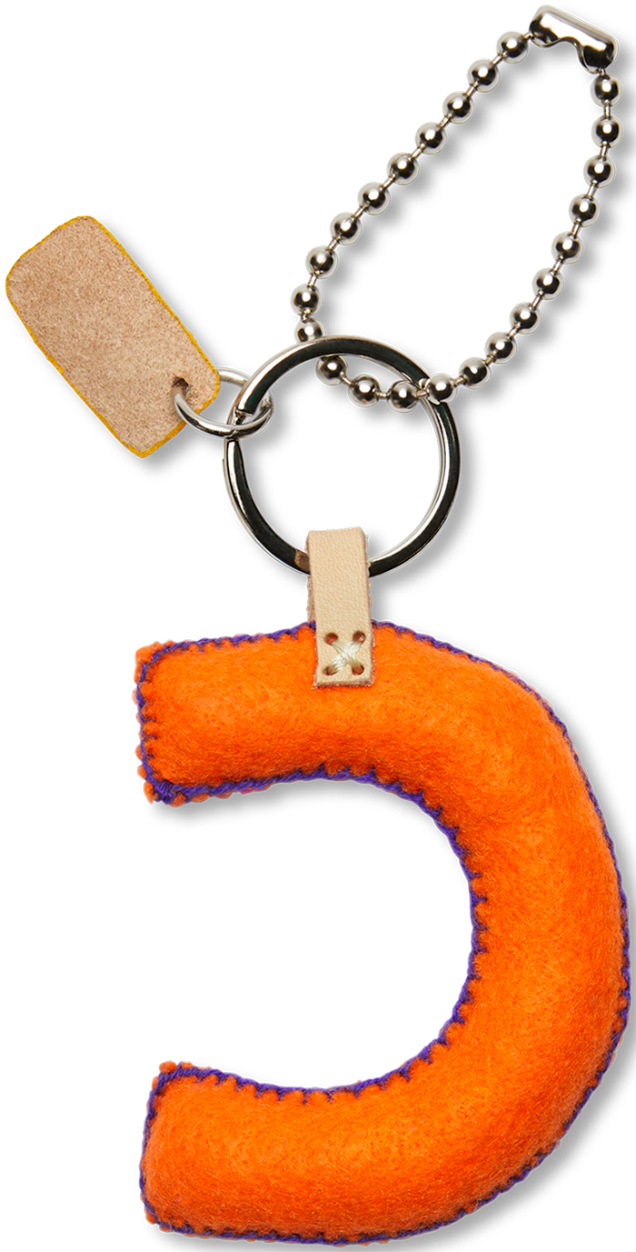 Consuela Bag Charm - Orange Felt Alphabet