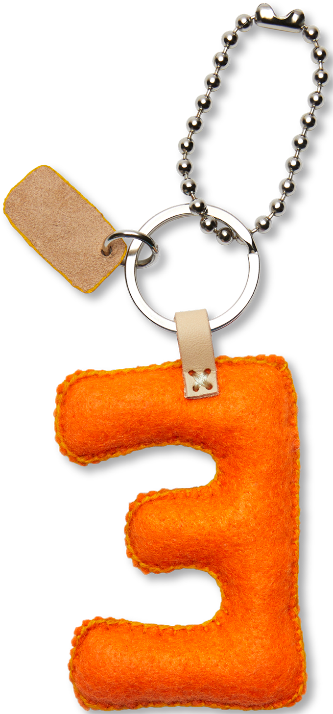 Consuela Bag Charm - Orange Felt Alphabet