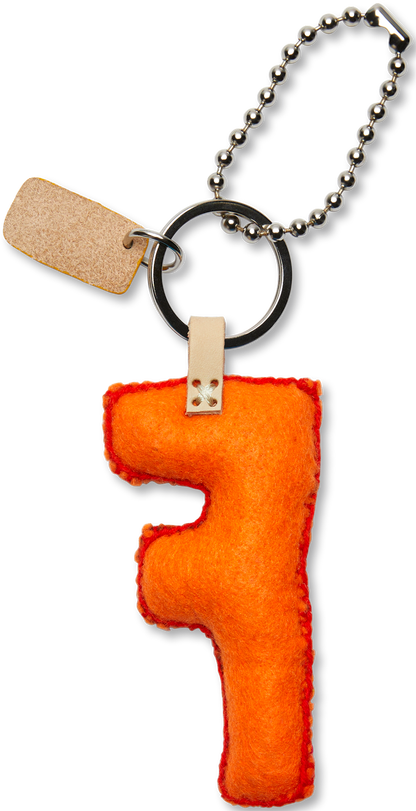 Consuela Bag Charm - Orange Felt Alphabet